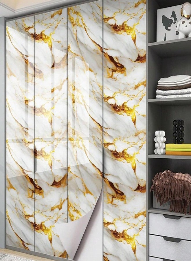 FLETIX Premium Wall Stickers DIY Vinyl Marble Peel and Stick Waterproof Wallpaper for Home-Office-Bedroom Kitchen Countertop Wooden Furniture Oil Proof Kitchen Stickers (1, Ocean White(60X200cm)) - Image 2